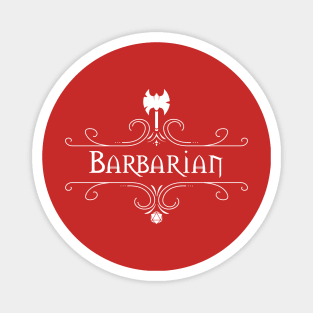 Barbarian D&D class with embellishment Magnet